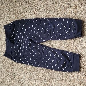 Okie Dokie 4T black joggers with V design